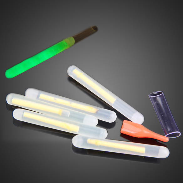 50PCS Fishing Float Light Stick Fireflies Fluorescent Lightstick Night Float Rod Light Dark Glow Stick Fishing Tackle Tool