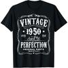 Vintage 75th Birthday Decorations 1950 75 Years Old Funny T Shirts Humor Streetwear Tee Short Sleeve Unisex Loose Clothing