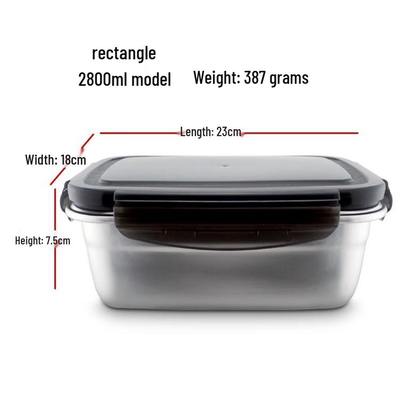 304 Stainless Steel Food Storage Container with Handle