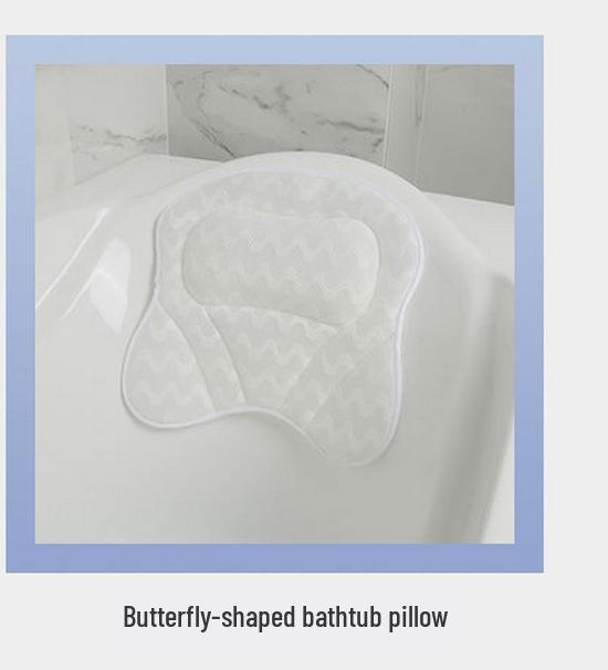 Butterfly Shaped Quick-Dry Suction Cup Bath Pillow