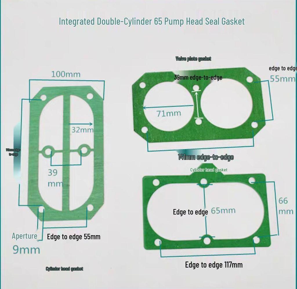 Air Compressor Head & Cylinder Seal Kit: Paper, Steel Wire, Asbestos Gaskets & 3P Air Rod Gasket