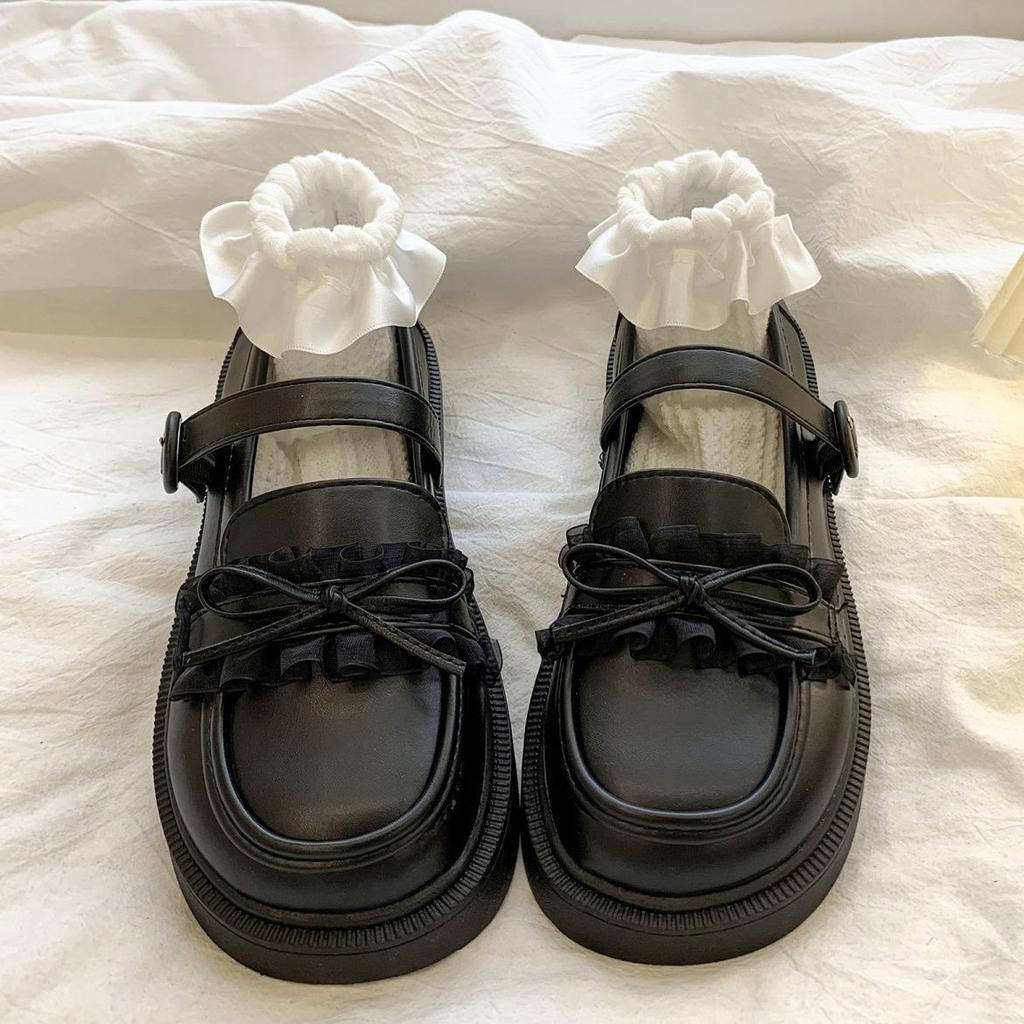 Mary Jane Small Leather Shoes Women'S Japanese Lolita With Skirt Platform Heightening Versatile Loafers