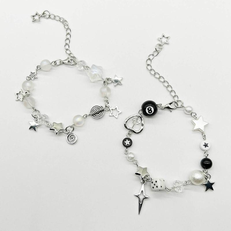 Handmade Beaded Bracelet with Unique Star Shape Eye catching and Stylish Pendant Beaded Bracelet Chic Hand Chain Decors