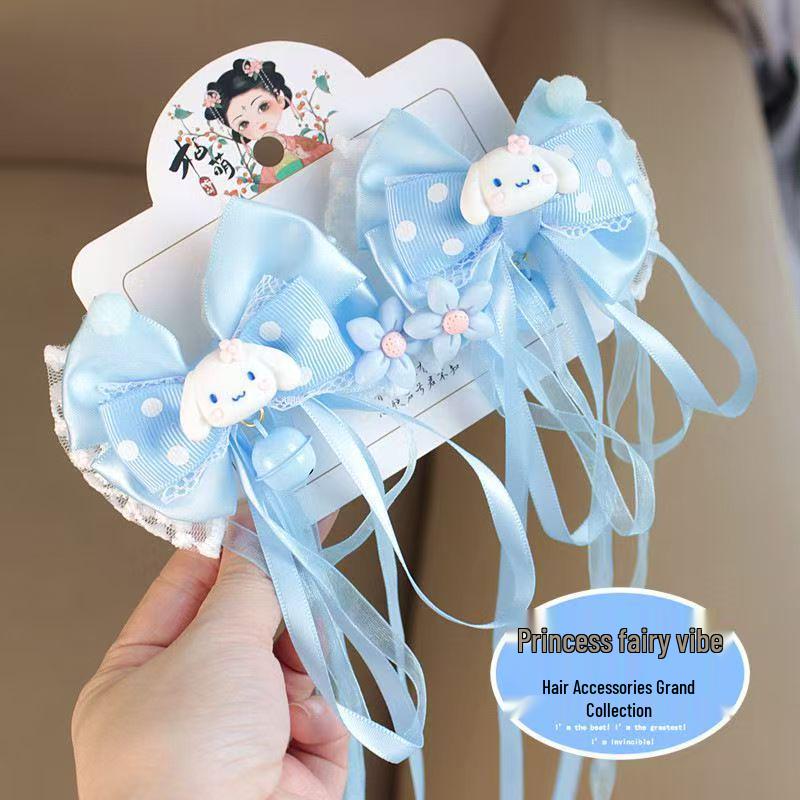 Kuromi Black & Purple Hair Accessories - Cute Bow Hair Clips for Girls and Babies