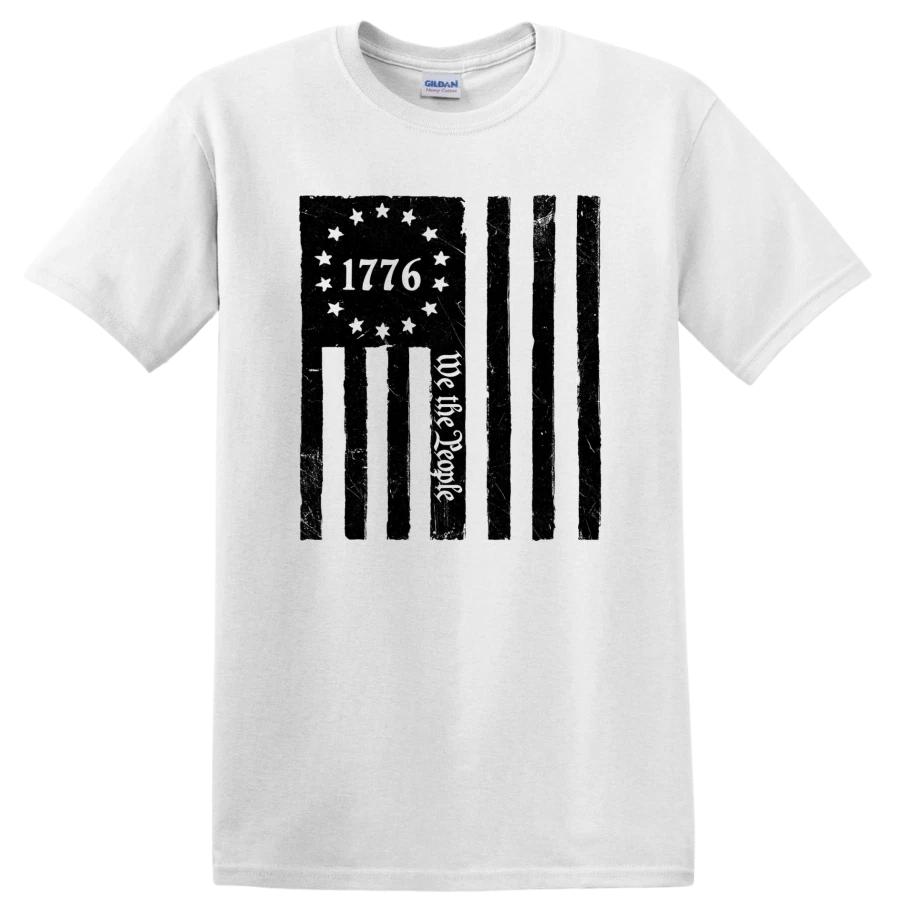 We The People 1776 T Shirt American Flag Patriotic Constitution Liberty Gift L