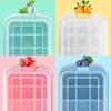 4-farbige Mehrzweck-Abdeckung, Silikon-Eiswürfelform, Sushi-Kuchenform, rechteckige Eiswürfelform