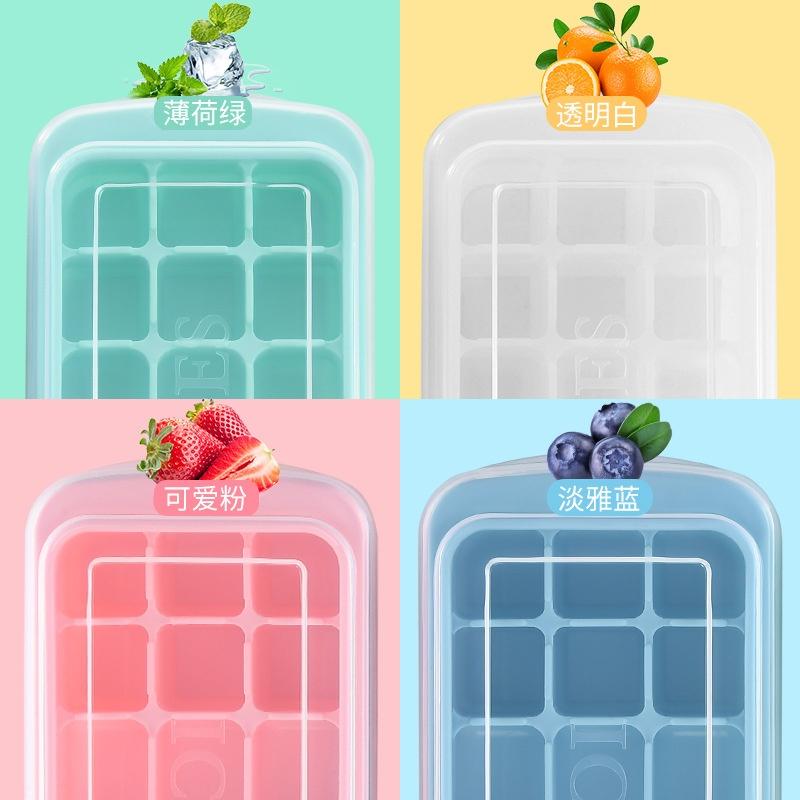4-farbige Mehrzweck-Abdeckung, Silikon-Eiswürfelform, Sushi-Kuchenform, rechteckige Eiswürfelform