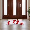 Funny Color Changing Blood Footprints Door Mat Non Slip Bloody Doormat Entrance Doormat  Indoor