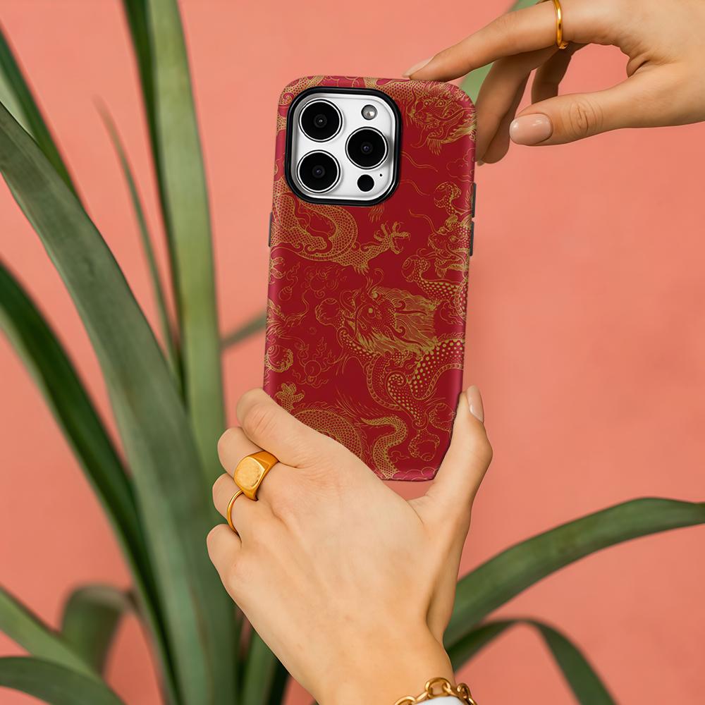 Chinese Dragon Phone Case for IPhone 17 16 15 14 13 Pro Max Plus for Magnetic Single Double-layer Tough Case
