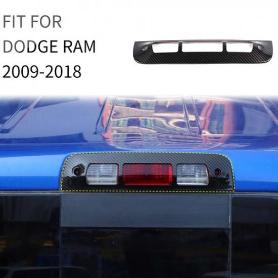 Carbon Fiber Hight 3rd Brake Tail Light Cover Trim For Dodge Ram 1500 2009-2018