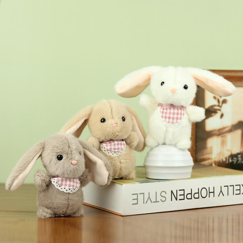 Lapin en peluche mignon et doux, peluche à longues oreilles, compagnon de sommeil amusant pour bébé, décoration délicate pour la maison, cadeaux pour enfants