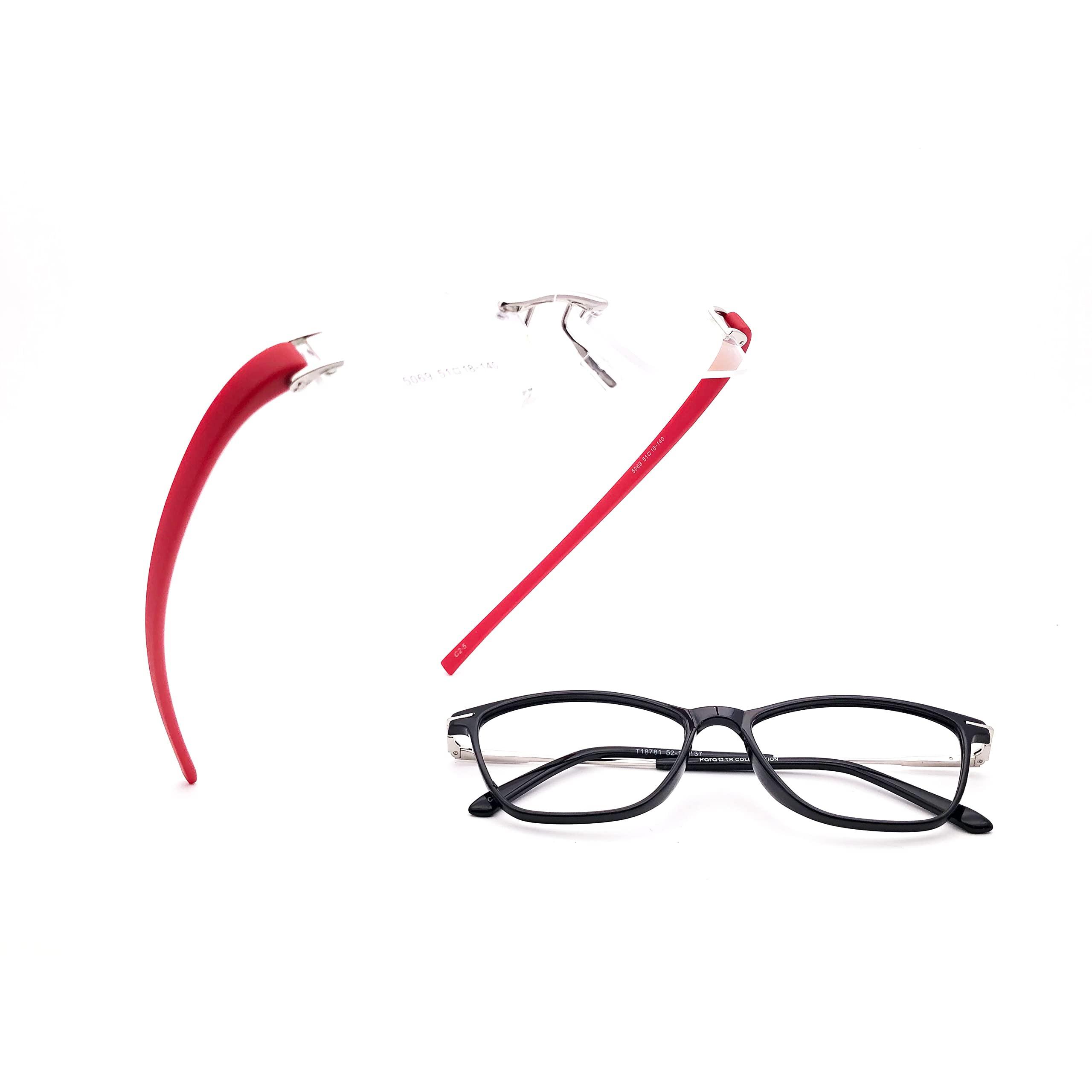 

RSINC Combo Sliver -Red and black Fullrim -Rimless frame/eyeglass, 49/51-18-140 YE-T2CA-VTJX