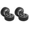 4Pcs RC Wheels and Tires Set Aluminum Wheelhub Rubb Tire for 94122 94123 01 06 1Celsius10 RC Car Crawl