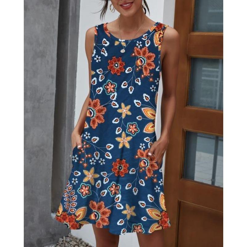 Dress Floral Dress Women'S 2D Digital Printing Factory