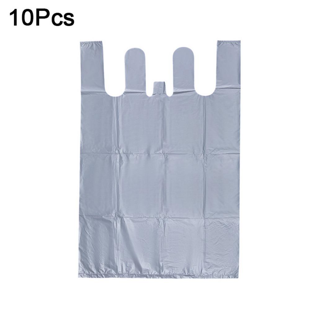 

10Pcs Plastic Luggage Clothes Storage Bag Silver Grey Clothes Quilt Storage Bag for Home 82x110cm серебряный серый