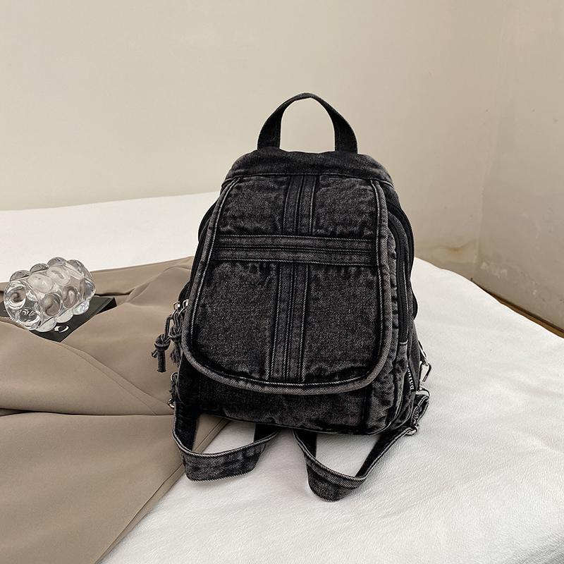 Vintage Denim Backpack Women's Chest Bag Travel Bag Multifunctional Shoulder Bag