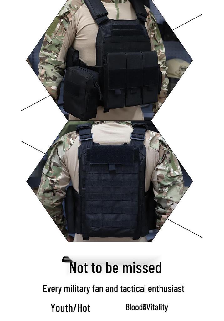 YAKEDA Breathable Wear-resistant Tactical Camouflage Vest for Outdoor Field Training