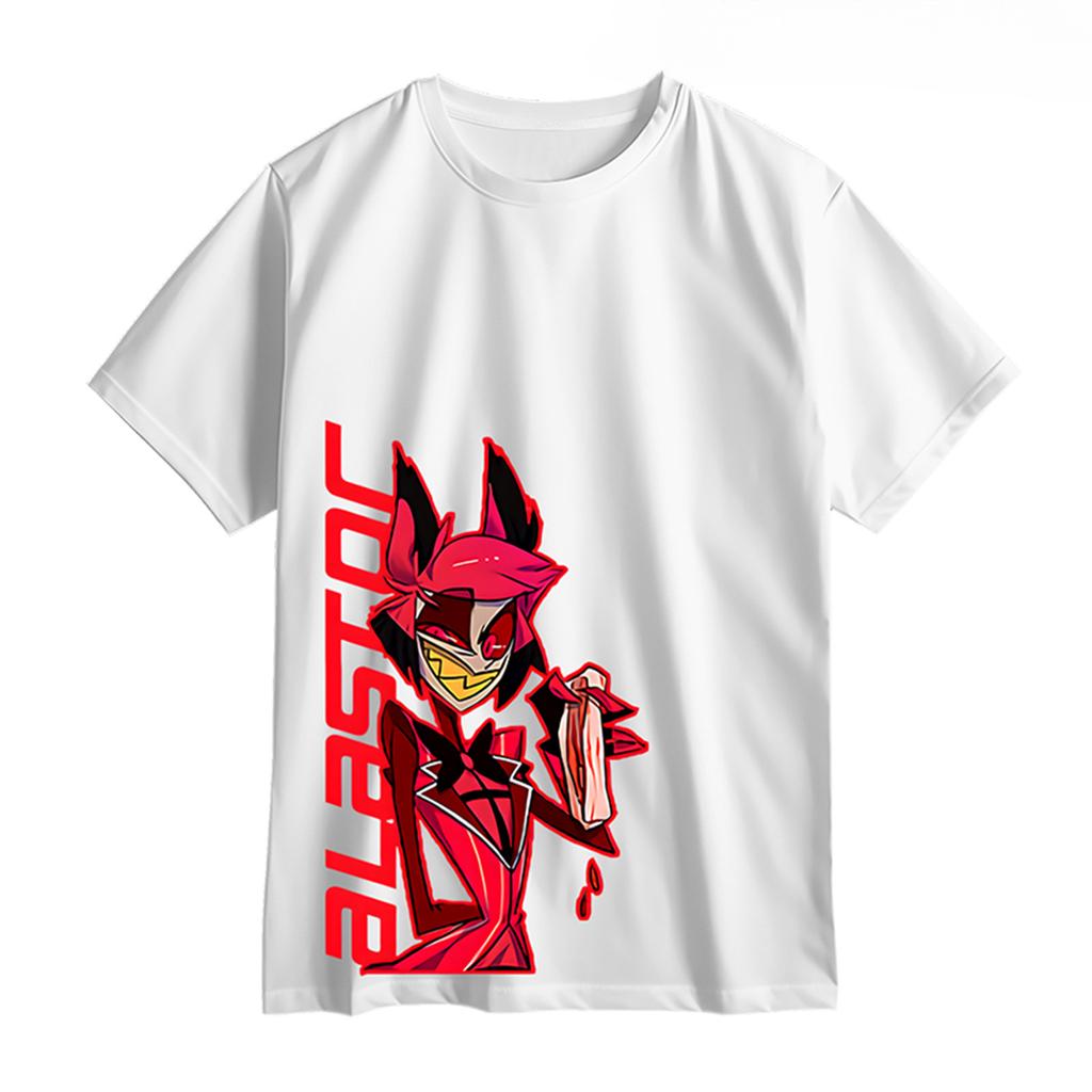 Fit Hazbin Hotel Graphic Cotton Tshirt Unisex Summer Short Sleeve Fashion Brand Tee Luxury Casual Vintage Tees