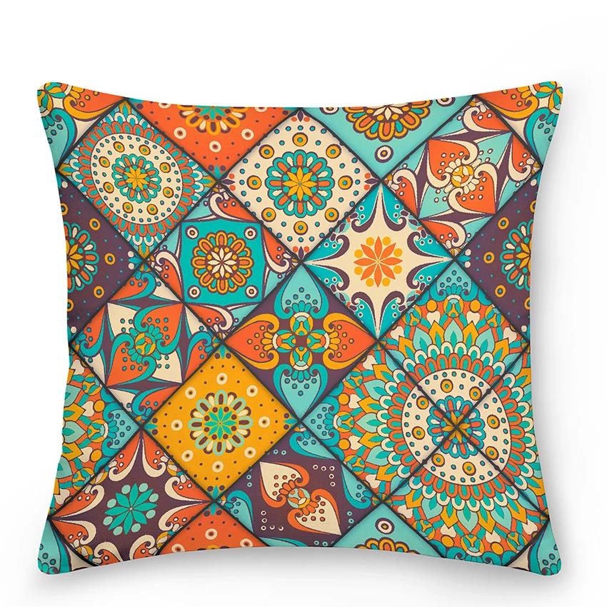 Mandala Pillowcase Decor Sofa Bed  Decorative Car Cushion Cover Boho Style