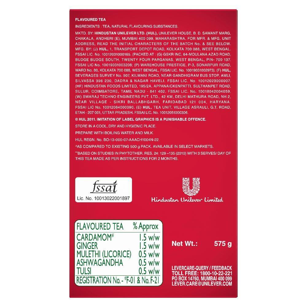 Brooke Bond Red Label Natural Care Tea 500/575 g Pack With 5 Ayurvedic Ingredients Black Tea