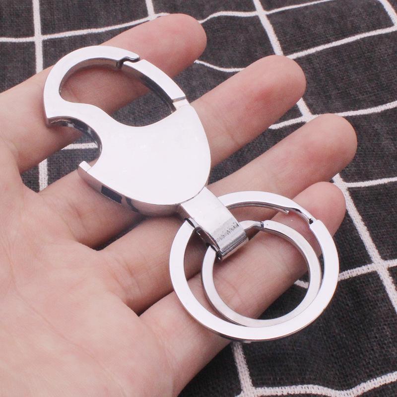 Double Ring Metal Keychain & Bottle Opener Pendant - Promotional Gift Keychain