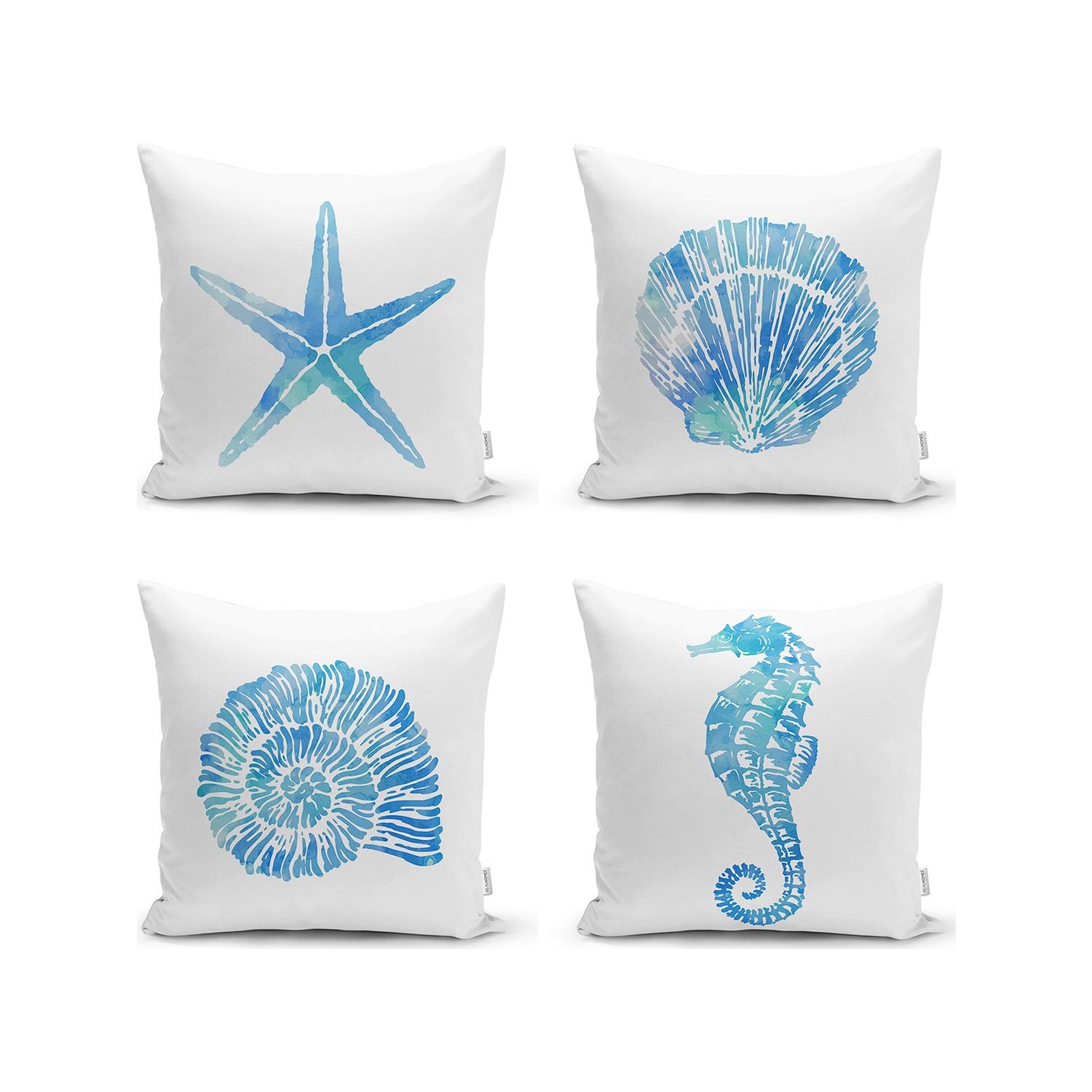 

s Набор из 4 декоративных наволочек Sea Creatures Concept