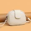Cowhide Women'S Bag First Layer Cowhide Women'S Small Round Bag Shoulder Messenger Bag Women'S Genuine Leather Small Shell