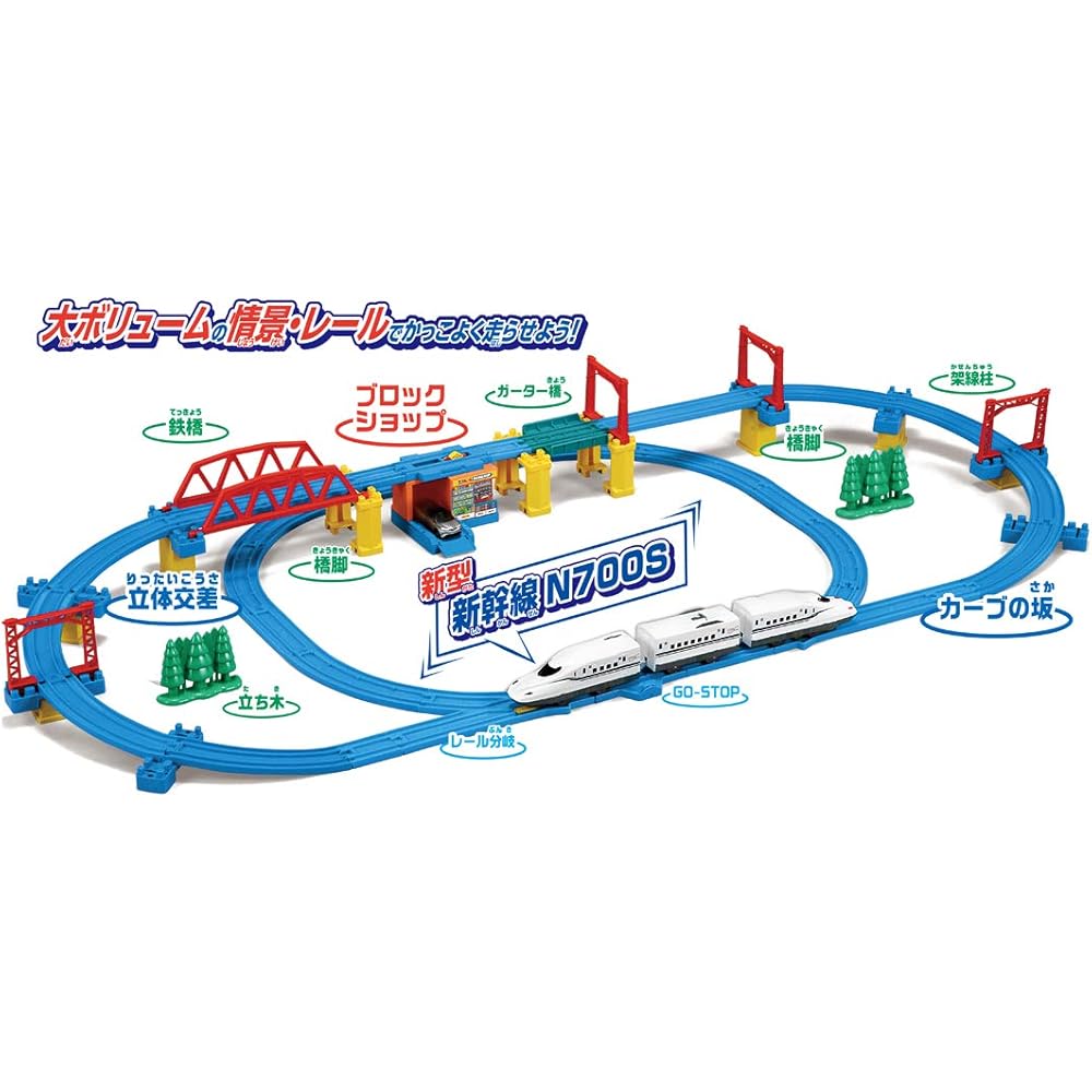 

Plarail Shinkansen N700S 3D Layout Set with Multiple Accessories and Realistic Design Toy Train Set