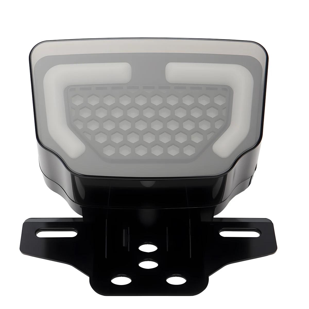 Universal Motorcycle Tail Light with License Plate Holder Motor Rear Lights Brake Light UTV ATV Direction Indicator Blinker 12V 1pc