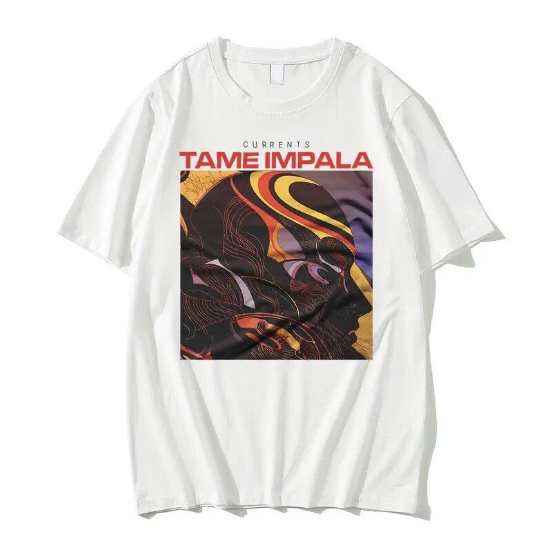 Tame Impala Graphic T Shirt Tame Arctic Monkeys Tshirt Unisex Women Vintage Harajuku Punk T-shirt Unisex Hip Hop Oversized Tops Tees