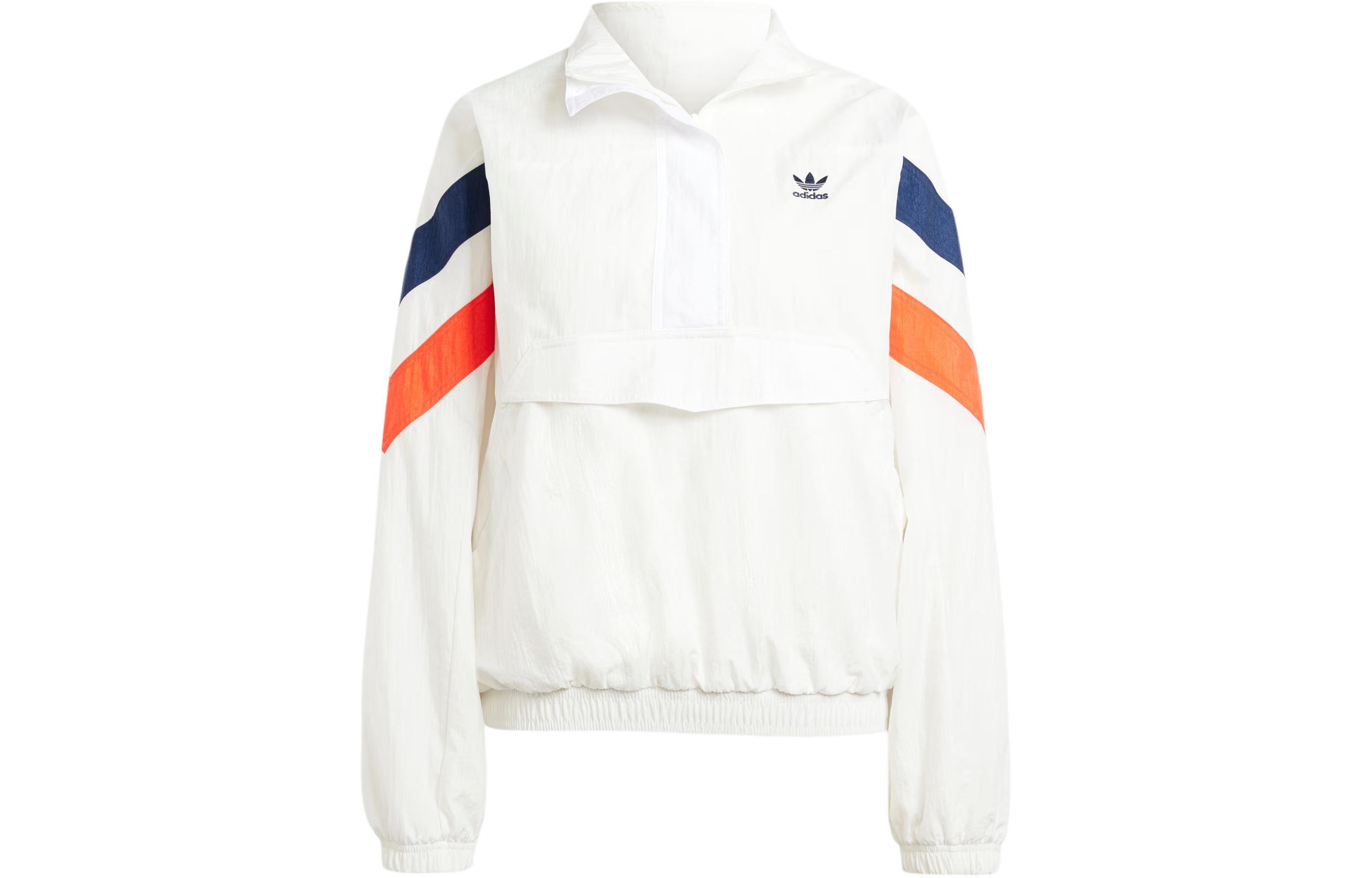 Adidas Originals 1/2 Zip Windbreaker Jackets & Coats Women s White IS2320 S
