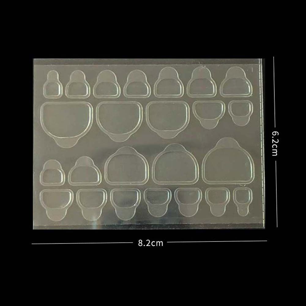 Adhesive Tabs Transparent False Nail Stickers Fake Nail Tips Double-Sided Tapes Toenails Jelly Tape