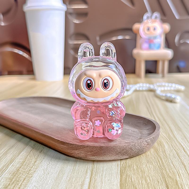 Cartoon Cute Labubu Quicksand Ornaments Car Ornaments DIY Home Decoration Gifts