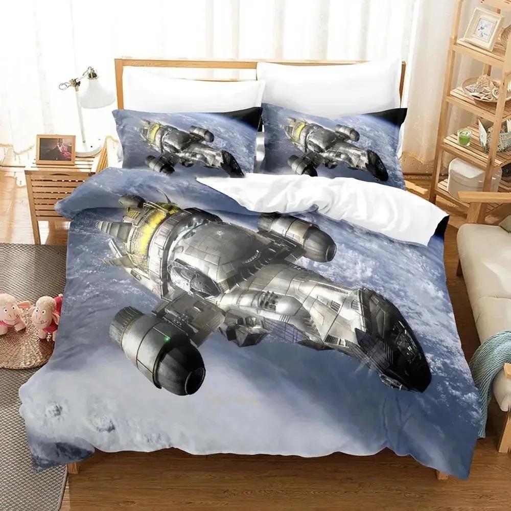 Movie Serenity Bedding Set Boys Girls Twin Queen Size Duvet Cover Pillowcase Bed Boys Adult Fashion Home Textileextile