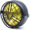 Ranzek Universeller Motorrad-Halogen-Scheinwerfer, Retro Cafe Racer Bobber Chopper Scheinwerfer für CG125 GN125, 6,5 Zoll, mit Scheinwerfer-Schutz und Scheinwerfer