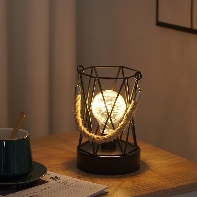 Nordic Wrought Iron Wine Glass Lamp - Indoor Decorative Copper Wire Christmas Light