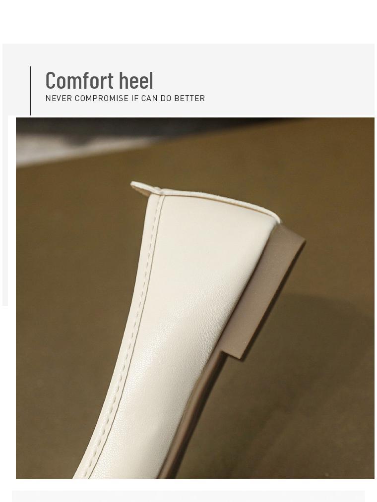 Women's Soft Leather Bowknot Ballet Flats – Comfortable, Lightweight, Four Seasons, with Small Square Toe and Soft Sole.