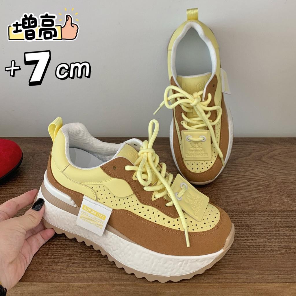 Inner heightening dad shoes women's 2025 autumn new lightweight thick-soled mesh breathable versatile casual sports Forrest Gump shoes