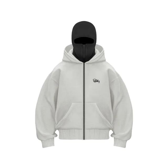 VibeStreet New Autumn Winter Hoodie Mens Loose Hooded Zipper Jacket Gothic Star Fashion Punk Y2k Hip Hop Harajuku Clothing Men Sweatshirts Oversized