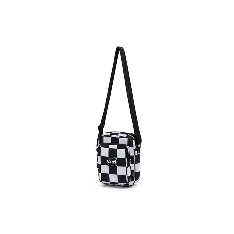 Vans Trend Acc Logo Checkerboard Polyester Shoulder Crossbody Bag Unisex bags Black White VN0A4P4MJ0Z