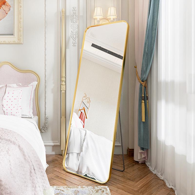 Full-Length Floor-Standing Wall-Mounted Dressing Mirror for Bedroom or Living Room.