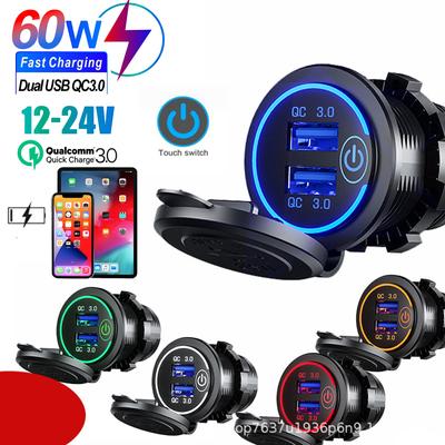 QC3.0 Dual USB Autoladegerät 48W mit 6-Schutz-System für iPhone/Samsung/Huawei - LED-Anzeige