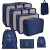 8Pcs Folding Travel Organizer Storage Bags Wardrobe Cube Suitcase Packing Set Storages Luggage Clothes Shoe Box Make UpOrganizer