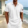 Herren Leinen Polohemden für Herren Kurzarm Hemd mit Knöpfen Herren Freizeit Golfhemden für Herren Henley Hemden für Herren Bequeme Passform
