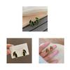 Minimalist Leaf Shaped Earrings Korean Style Lightweight Fashion Accessory Simple Design Durable Material Suitable for Daily Wear