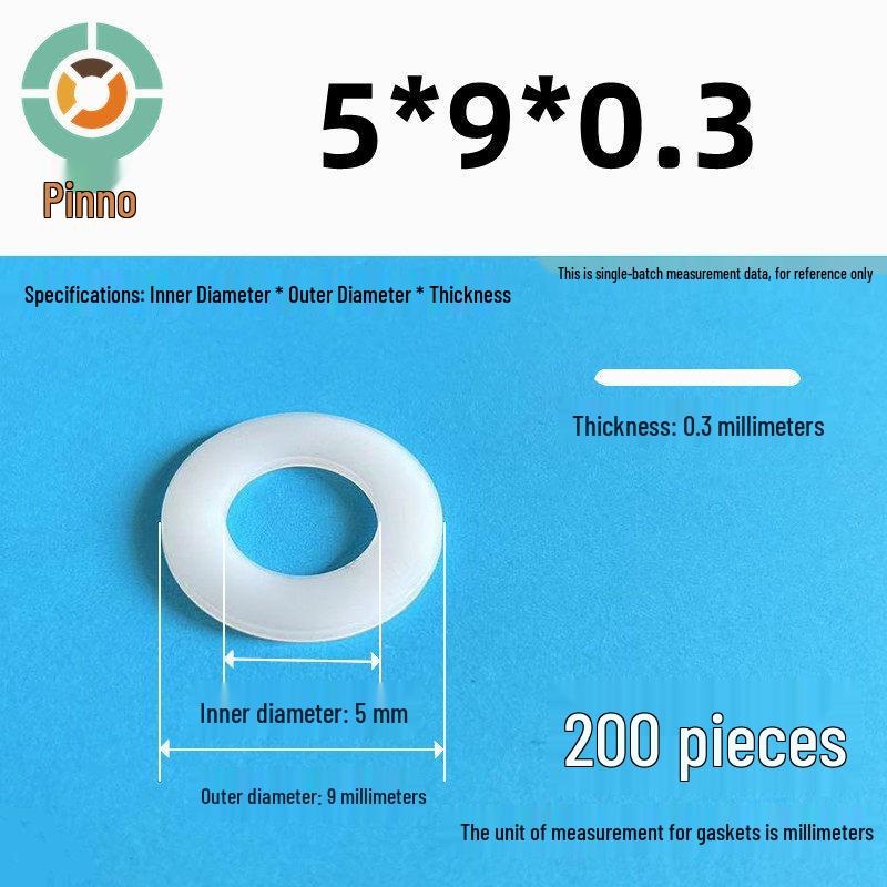 Thickened Nylon Plastic Flat Washer: Hard Plastic Gasket M2-M16