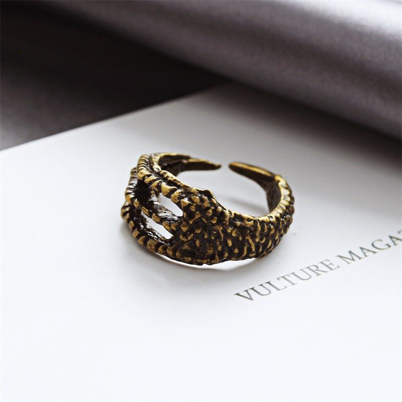 Fashion Single Ring Retro Eagle Claw Opening Men's Pinky Tail Ring Men And Women Jewelry MIT