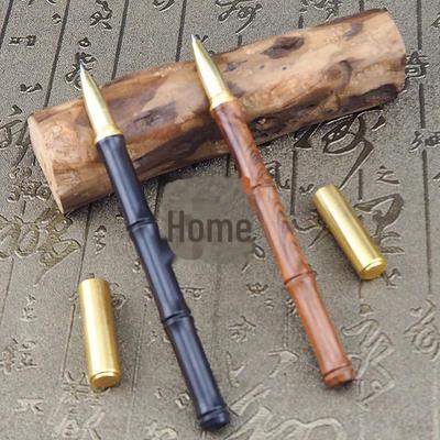 Gufengtang Sandalwood & Ebony Student Pen - Imitation Bamboo Design