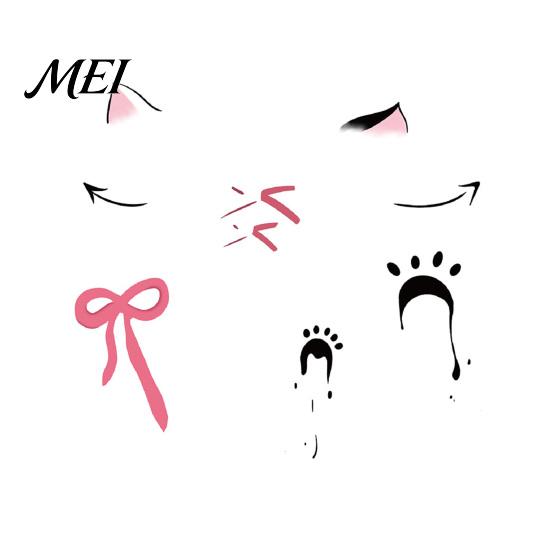 Temporary Face Tattoos for Party Halloween Tattoo Stickers, Waterproof Scary Makeup Decals Party, Funny Wound Scar Body Art Kids Adults Easy