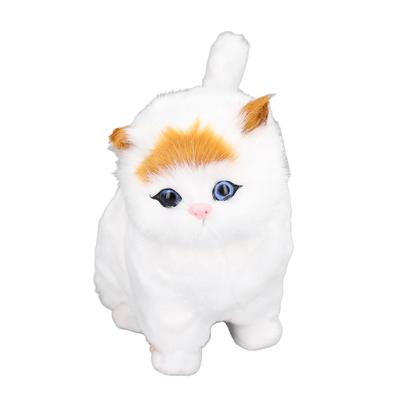 Simulation Animal Lovely Lifelike Simulation Animal Cat Doll with Sound for Kids Gift Home